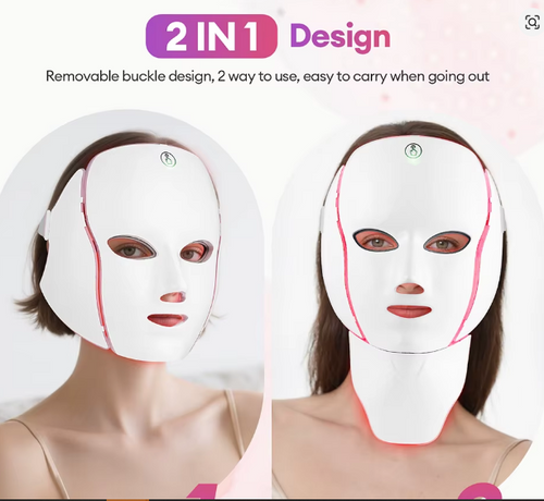 Face Neck Beauty Mask 7 Colors Light LED Mask Photon Red Light Facial Skin Care Repair Skin Anti Aging Wrinkle Skin Tightening