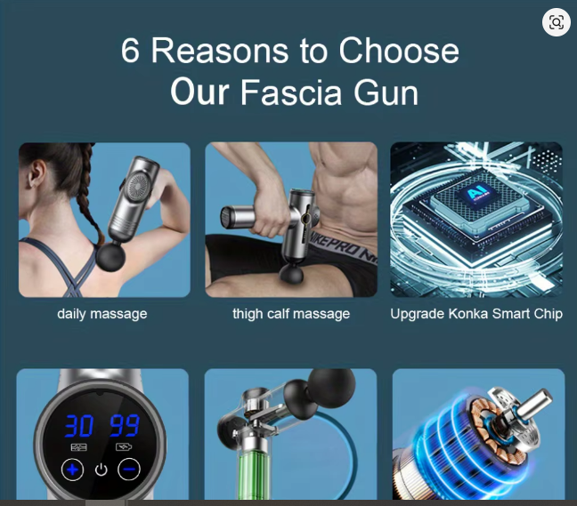 99 Level Massage Gun Fascia Deep Muscle Relax Body Neck Massager Electric Fitness Equipment Noise Reduction Male Female